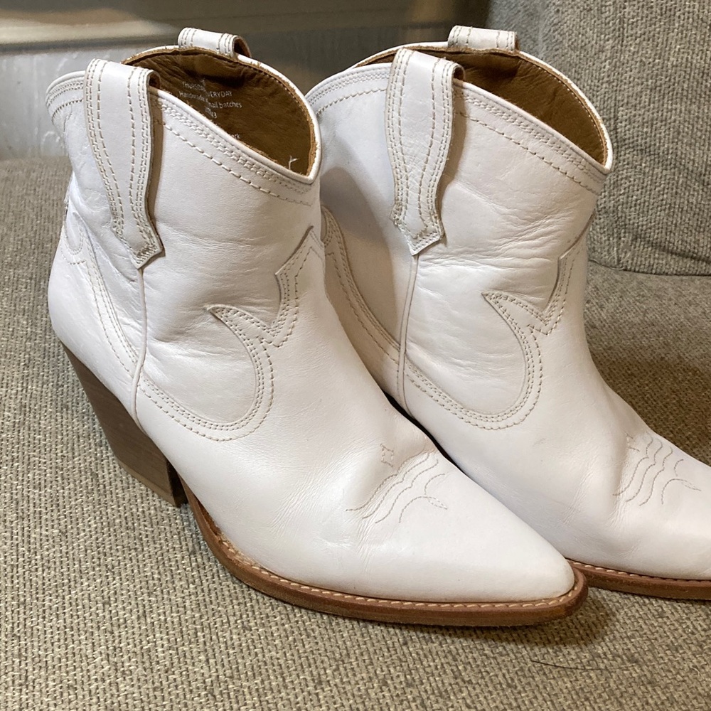 Thursday Boot Company White Ankle BootiesThursday Boot Co White Ankle Boots